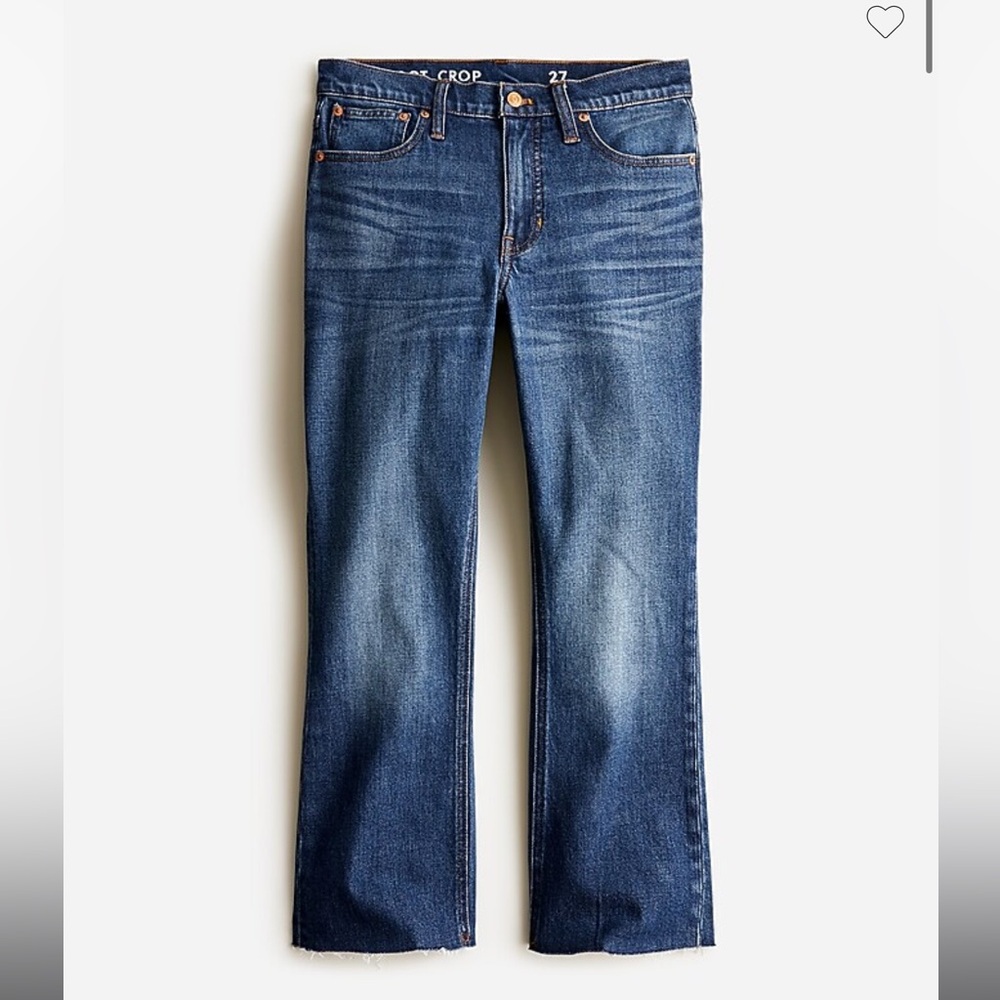 J.Crew 9" mid-rise demi-boot crop jean in Lantern wash